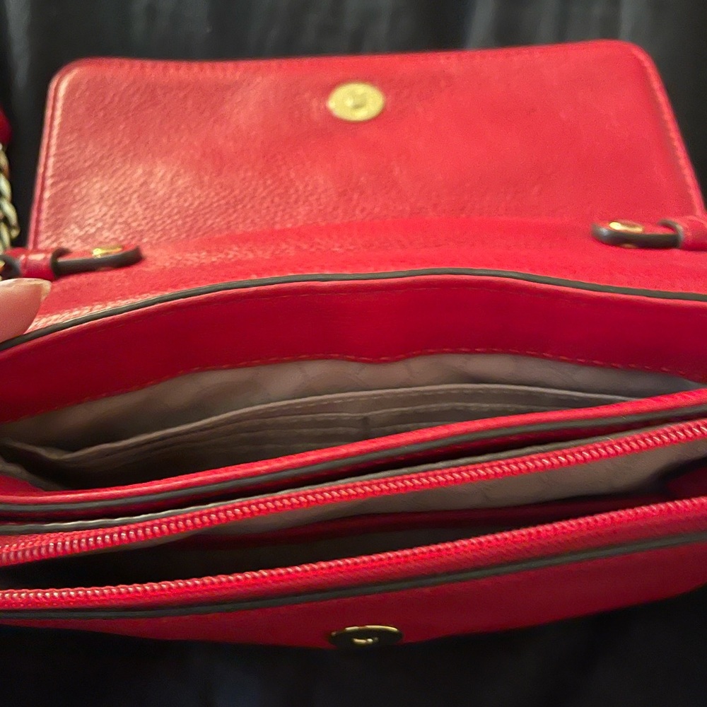 Red Leather Crossbody